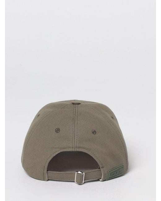 Loewe Green Cotton Baseball Cap for men