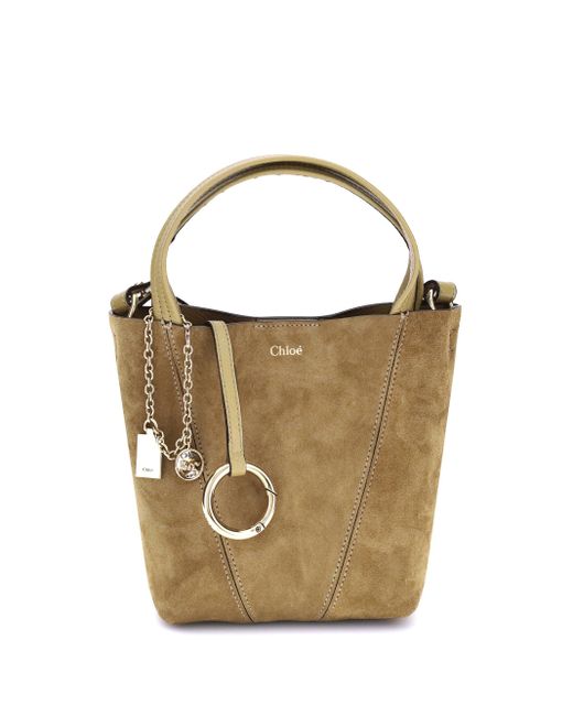 Chloé Metallic Chloã Suede Spin Handbag