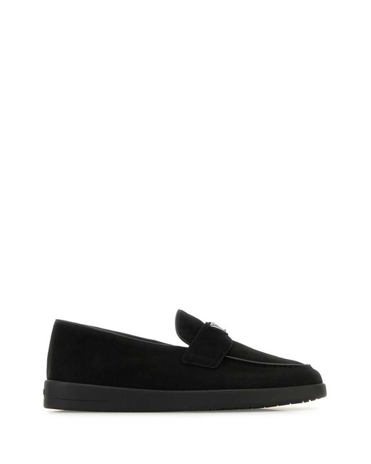 Prada Black Suede Loafers for men