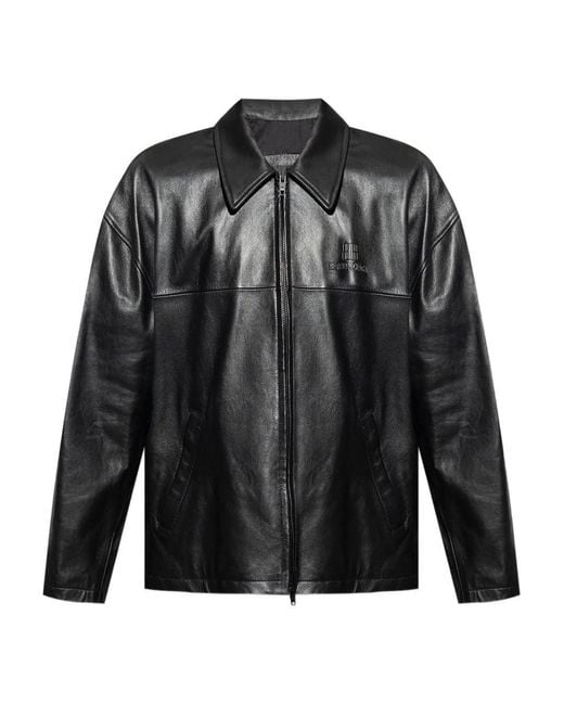 Balenciaga Lambskin Leather Jacket in Black for Men | Lyst