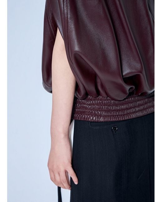 Phoebe Philo Purple Cape Leather Bomber Jacket