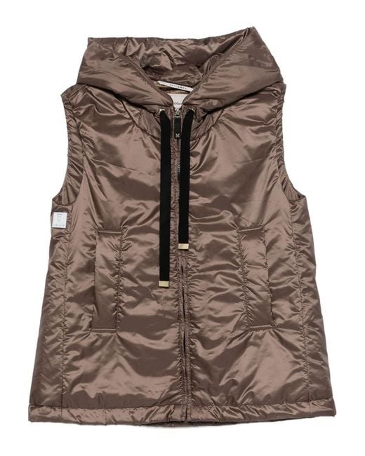 Max Mara Brown Down Vest