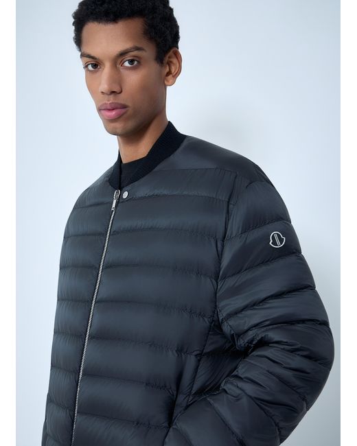 Moncler Blue Rick Owens Flight Parka Bomber Jacket
