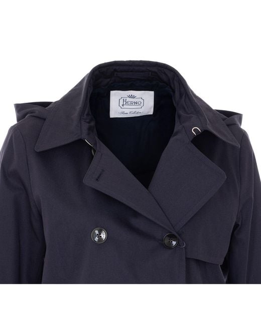 Herno Blue Waterproof Peacot