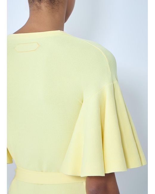 Jacquemus Yellow Wrap Knit Top