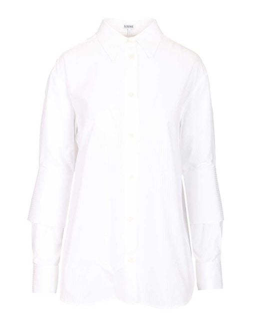 Loewe Women's White Cotton Shirt