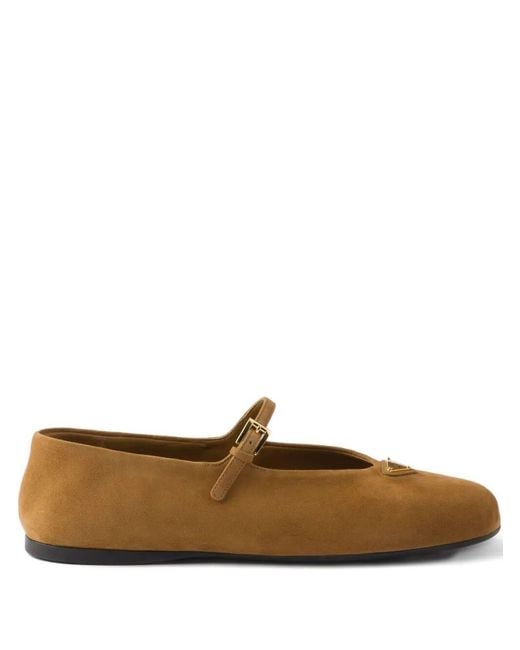 Prada Brown Ballet Flats