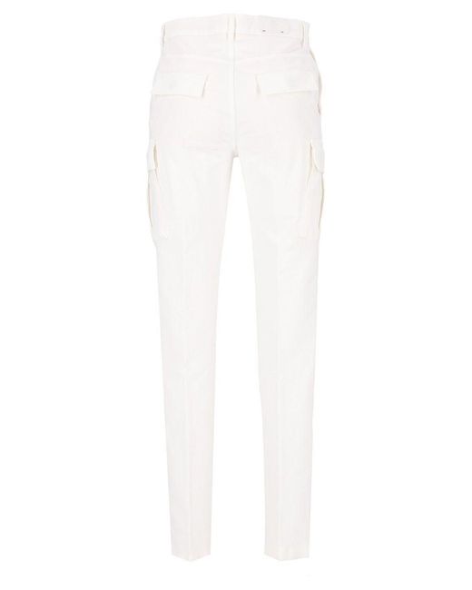 Eleventy White Cargo Pants for men