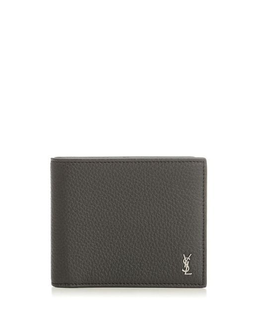 Saint Laurent Gray Tiny Cassandre Wallet for men