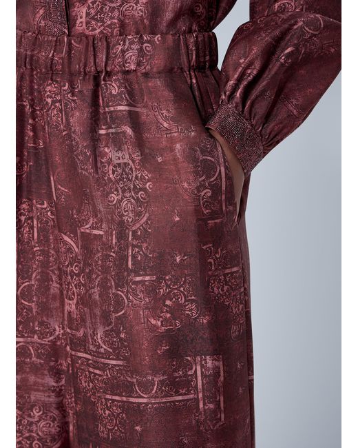 Max Mara Red Silk Pants