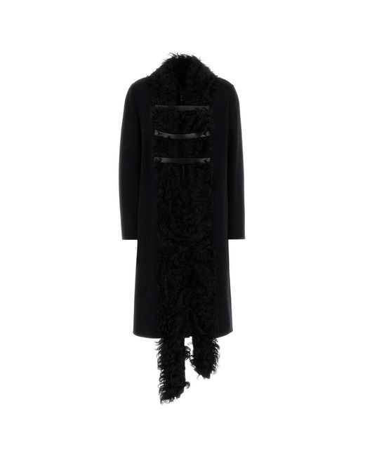 Fendi Black Wool Blend Coat
