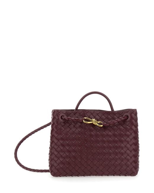Bottega Veneta Purple Andiamo Intrecciato 15 Nappa
