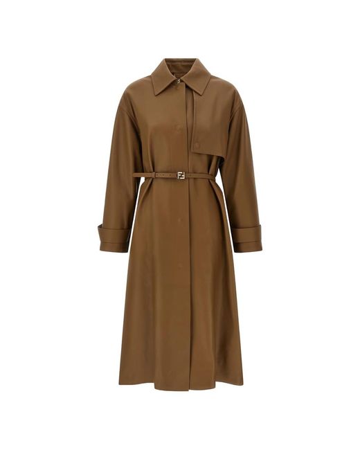 Fendi Brown Trench Coats