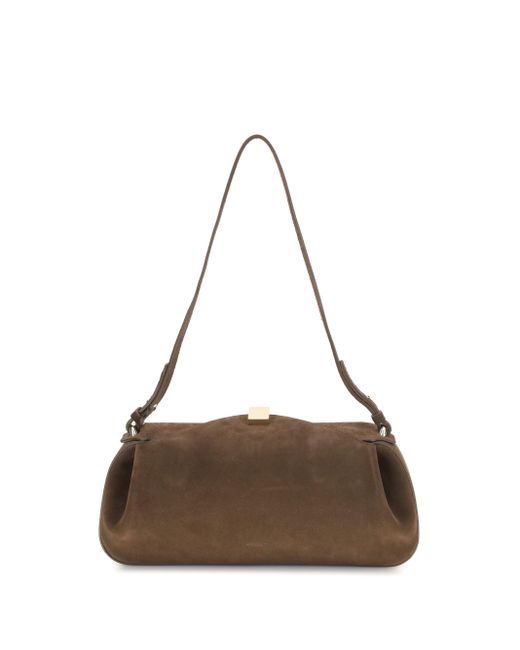 Yuzefi Brown Oyster Shoulder Bag
