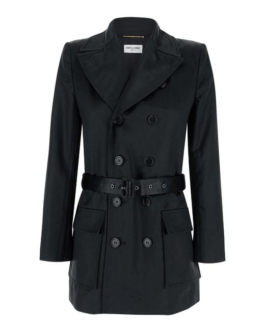 Saint Laurent Black Double-Breasted Jacket