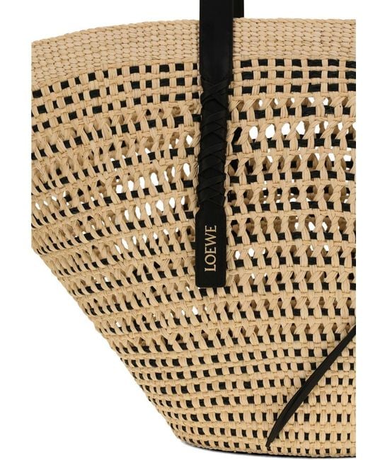 Loewe Metallic Braid Large Rafia Tote