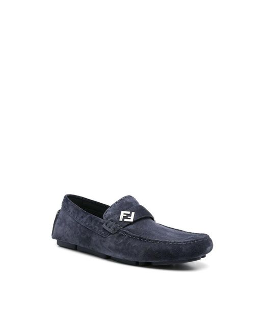 Fendi Blue Loafers for men