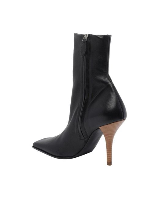 Alaïa Black Leather Soft Squared Pump Boots