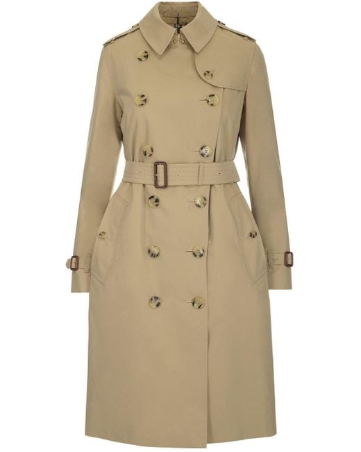 Burberry Natural "The Kensington" Long Trench Coat