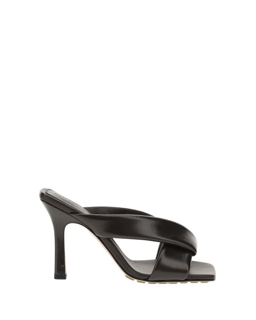 Bottega Veneta Black Riva Mule Sandals