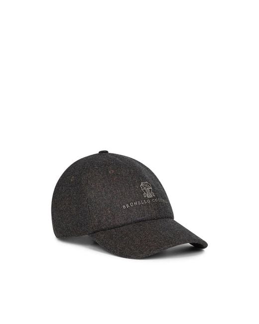 Brunello Cucinelli Black Hats for men