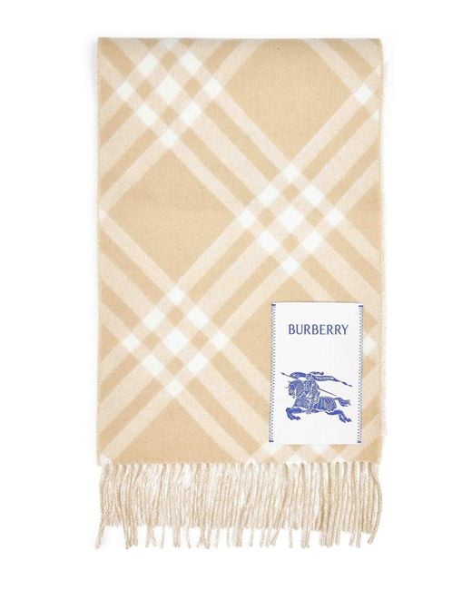 Burberry Natural "Check" Scarf By