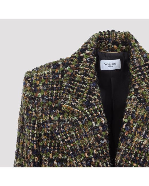 Saint Laurent Green Tweed Jacket