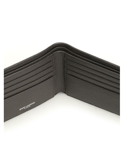 Saint Laurent Gray Tiny Cassandre Wallet for men