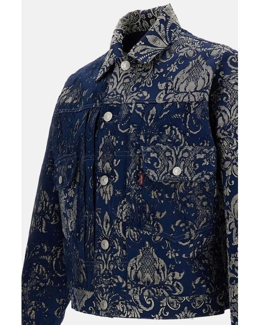 Junya Watanabe Blue X Levi's Damask Tracker Jacket for men