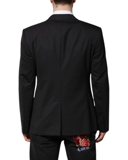 Dolce & Gabbana Black Martini Single Breasted Jacket for men