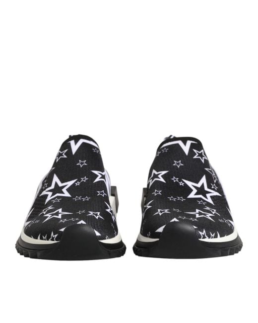Dolce & Gabbana Black Sorrento Low Top Sneakers Shoes Fabric for men