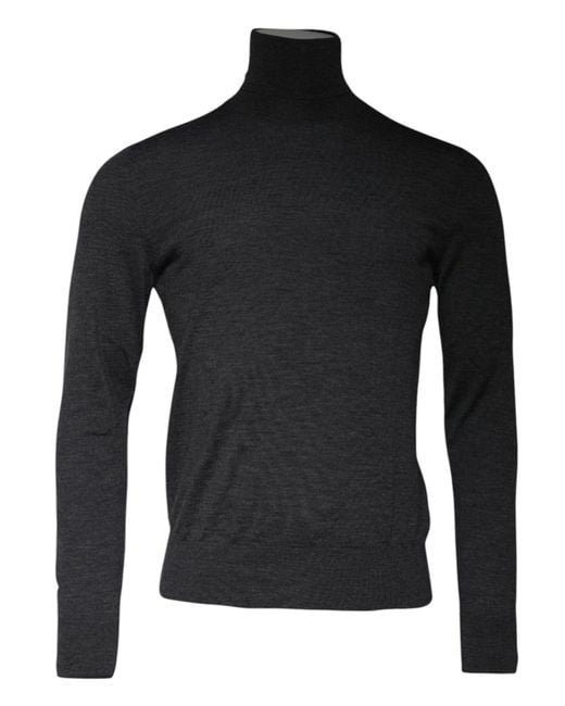 Dolce & Gabbana Black Turtlenecks for men