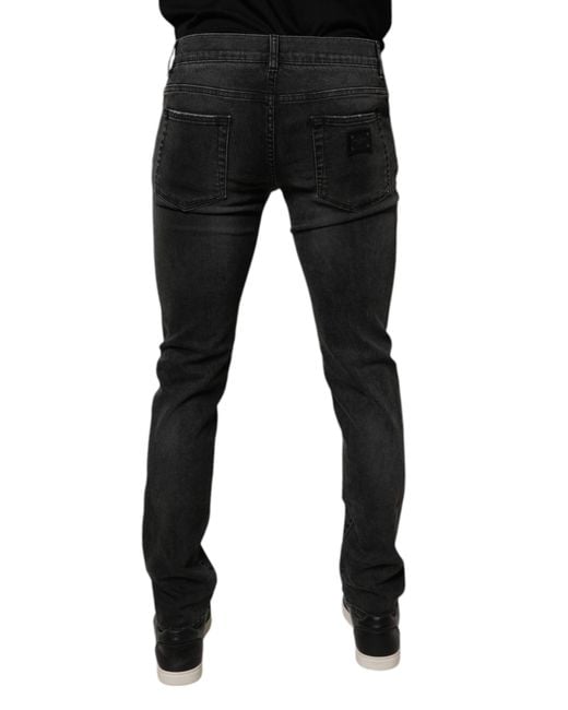 Dolce & Gabbana Black Slim Fit Jeans for men
