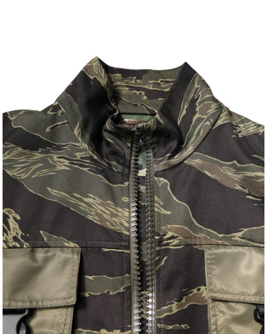Dolce & Gabbana Black Tiger Camo Utility Jacket for men