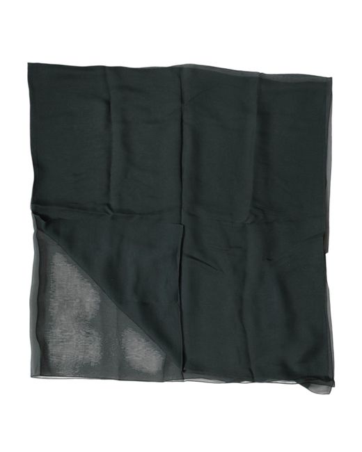 Dolce & Gabbana Green Silk Neck Wrap Foulard Scarf
