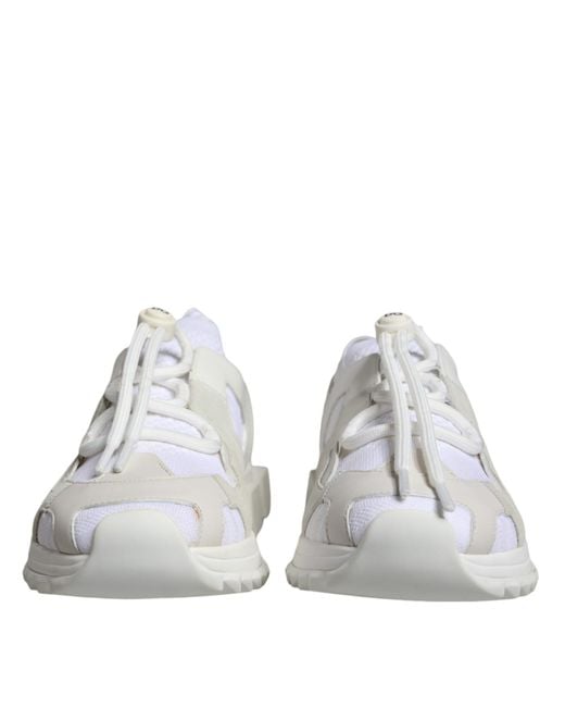 Dolce & Gabbana White Mesh Sorrento Trekking Sneakers Shoes (Pre-Owned)