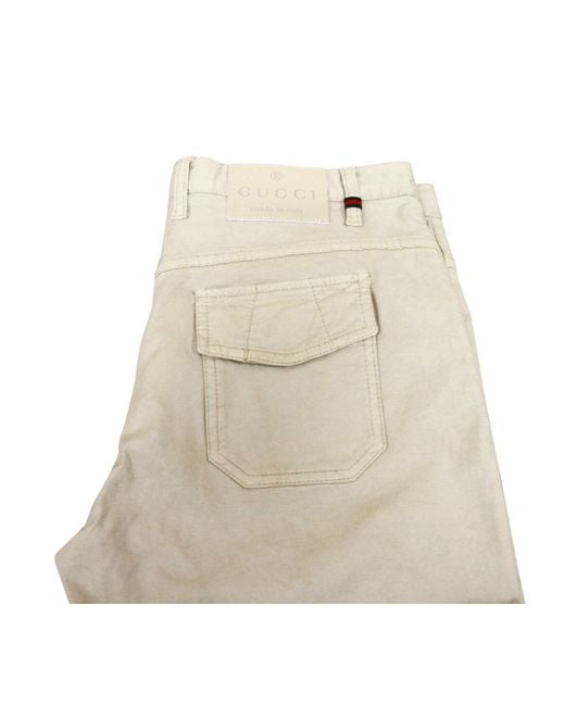 Gucci Natural Dirty Washed Casual Pants (G 46 30 Us) for men