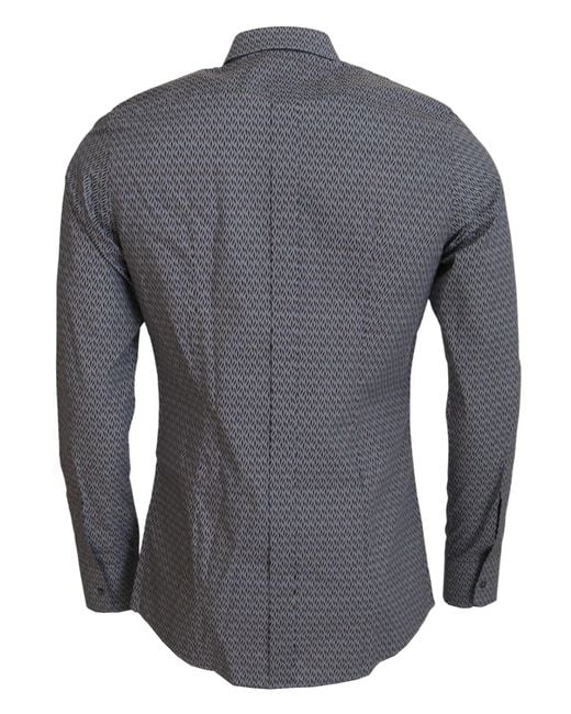 Dolce & Gabbana Black Slim Fit Dress Formal Shirt Cotton for men