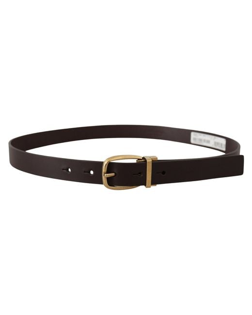 Dolce & Gabbana Black Elegant Dark Leather Belt for men