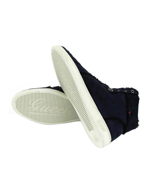 Gucci Blue Shearling High-Top Sneaker for men