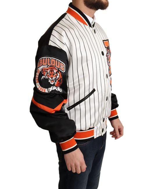 Dolce & Gabbana Black Bomber King Logo #Dgmillennials Jacket Polyester Clothing for men