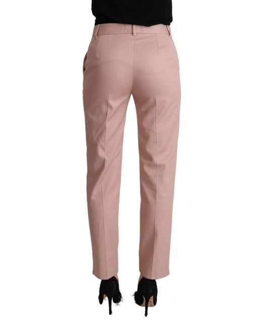 Dolce & Gabbana Black Gorgeous Mid Waist Tapered Pants