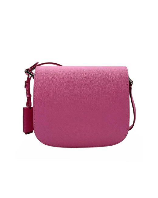 MCM Patricia Leather Crossbody Shoulder Bag in Pink
