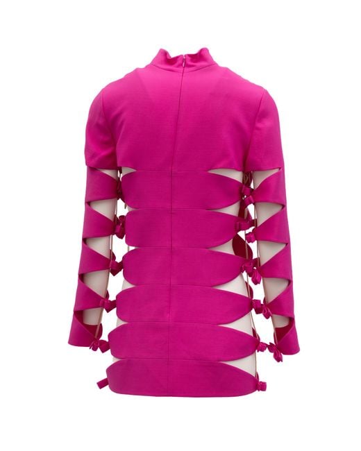 Valentino Garavani Pink Mini Cut-Out Dress