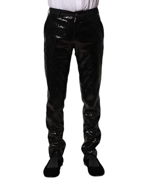 Dolce & Gabbana Black Slim-Fit Trousers for men