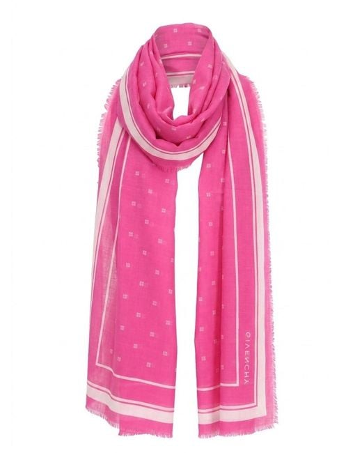 Givenchy Pink Cashmere Scarf