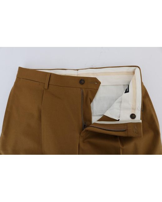 Dolce & Gabbana Brown Stretch Cotton Pants for men