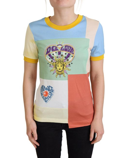 Dolce & Gabbana Multicolor Dg Love Colorblock Tee Tsh8068