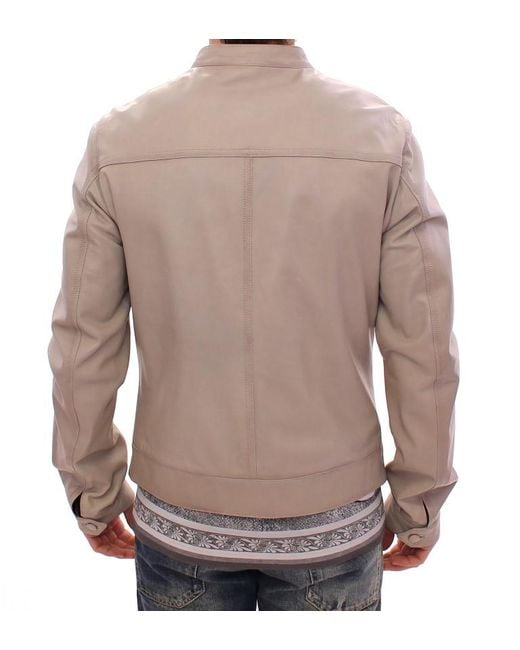 Dolce & Gabbana Brown Leather Jackets for men