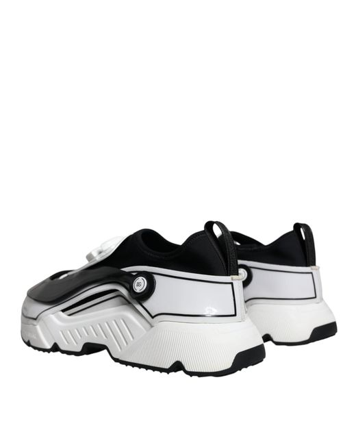 Dolce & Gabbana Black Logo Plaque Daymaster Sneakers Shoes for men